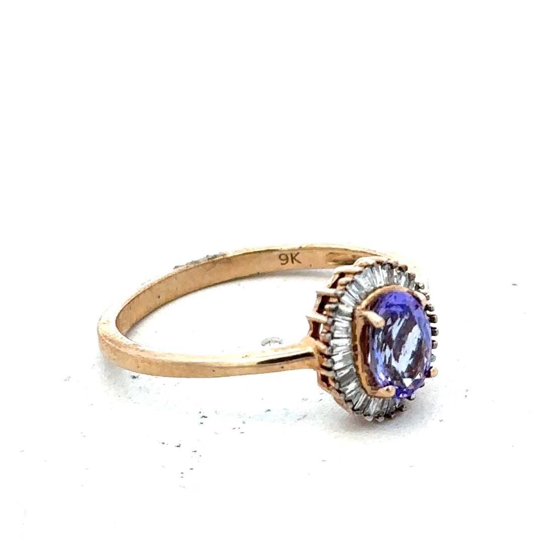 9ct yellow gold diamond ring in size T with sparkling diamonds, featuring a classic and elegant design.