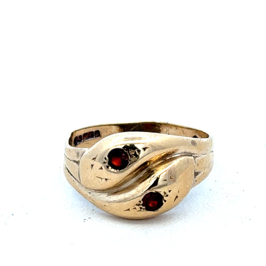 9ct yellow gold ring in size R by Reeves and Sons, featuring a smooth polished band and classic design.