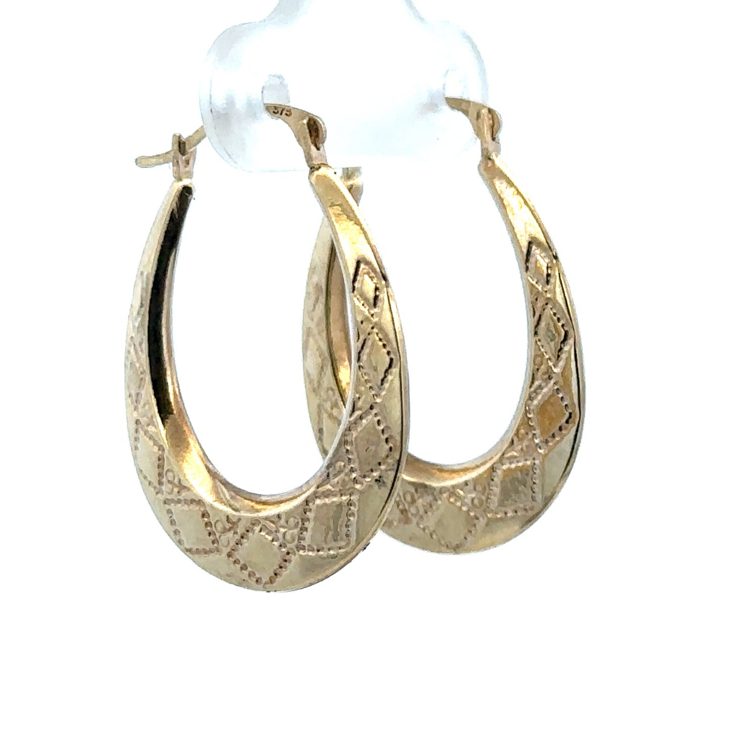 9ct yellow gold hoops 0.6g (sh25310l)