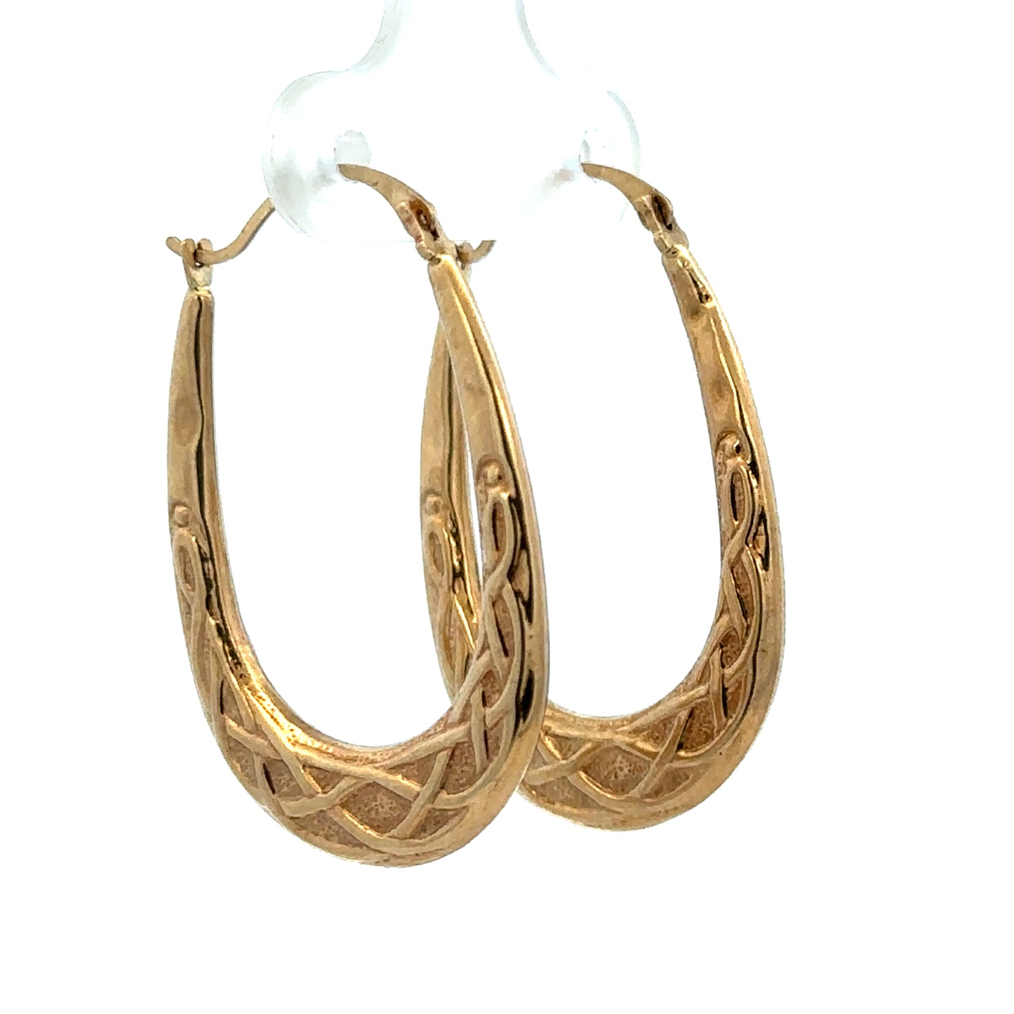 9ct yellow gold hoop earrings 1.3g (sh26919b)