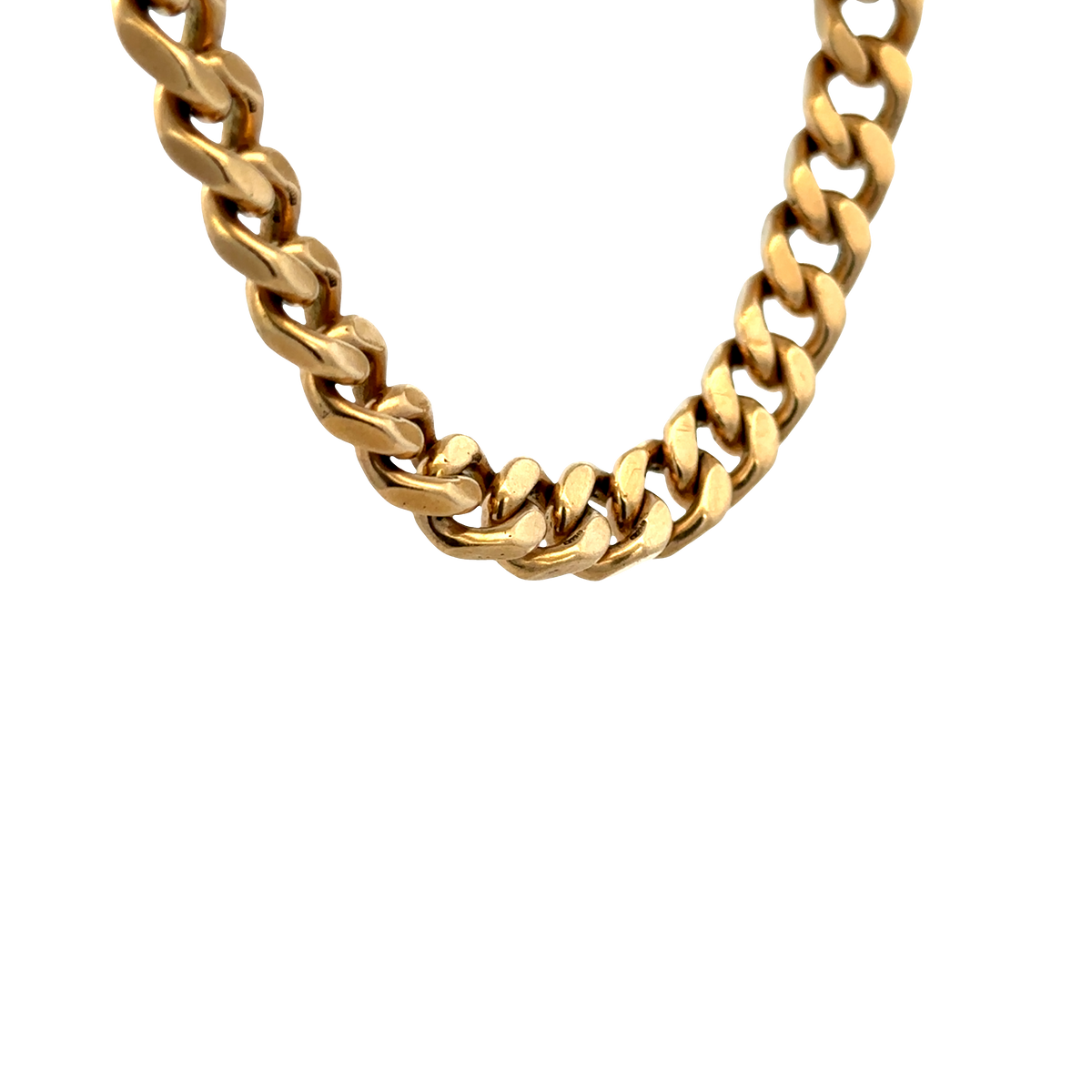 9ct yellow gold curb bracelet 49.3g (sh27700b)