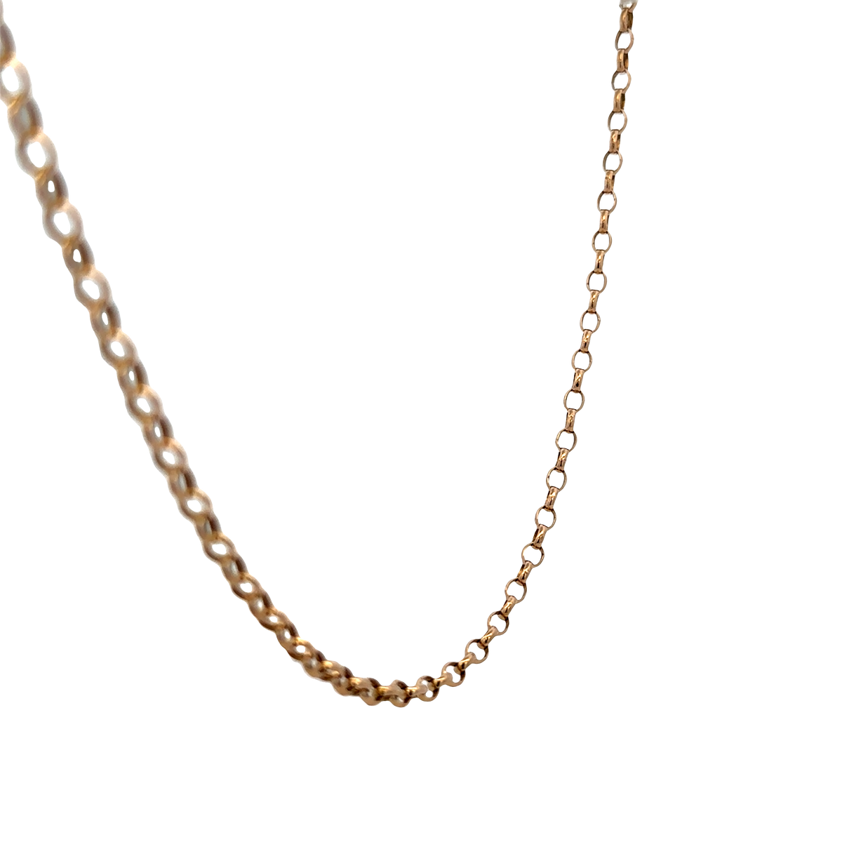 9ct yellow gold belcher chain 4.8g (sh27619b)