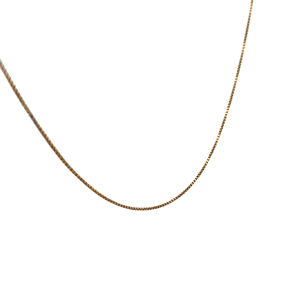18ct yellow gold box chain 4.4g (sh26694b)
