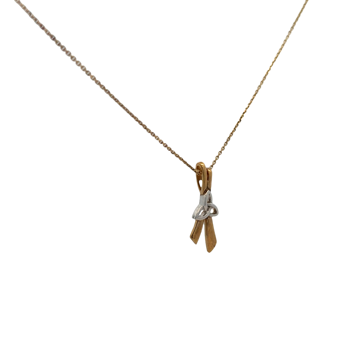 9ct yellow gold chain and pendant 2.4g (sh25343l)
