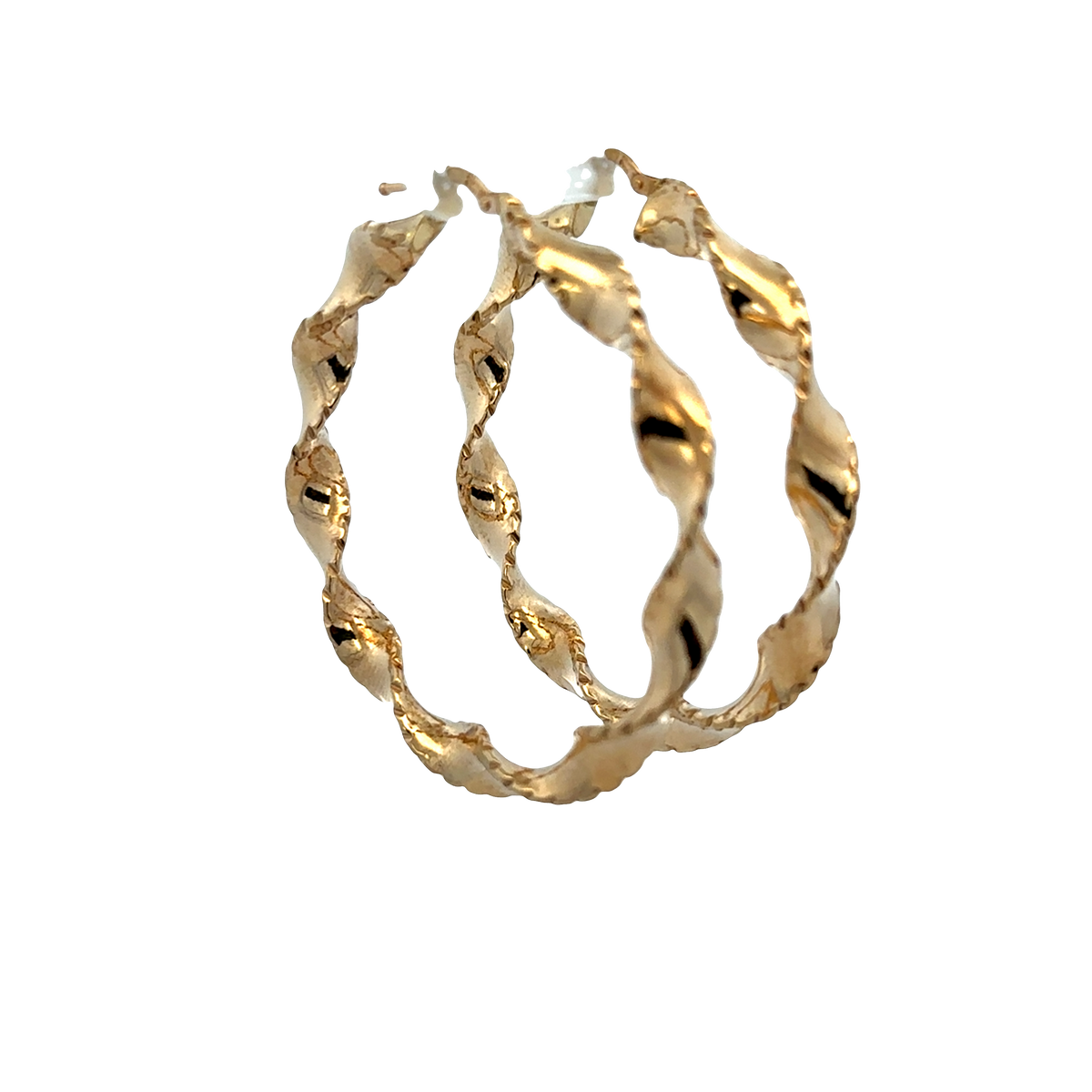 9ct yellow gold hoop earrings 4.7g (sh27750b)
