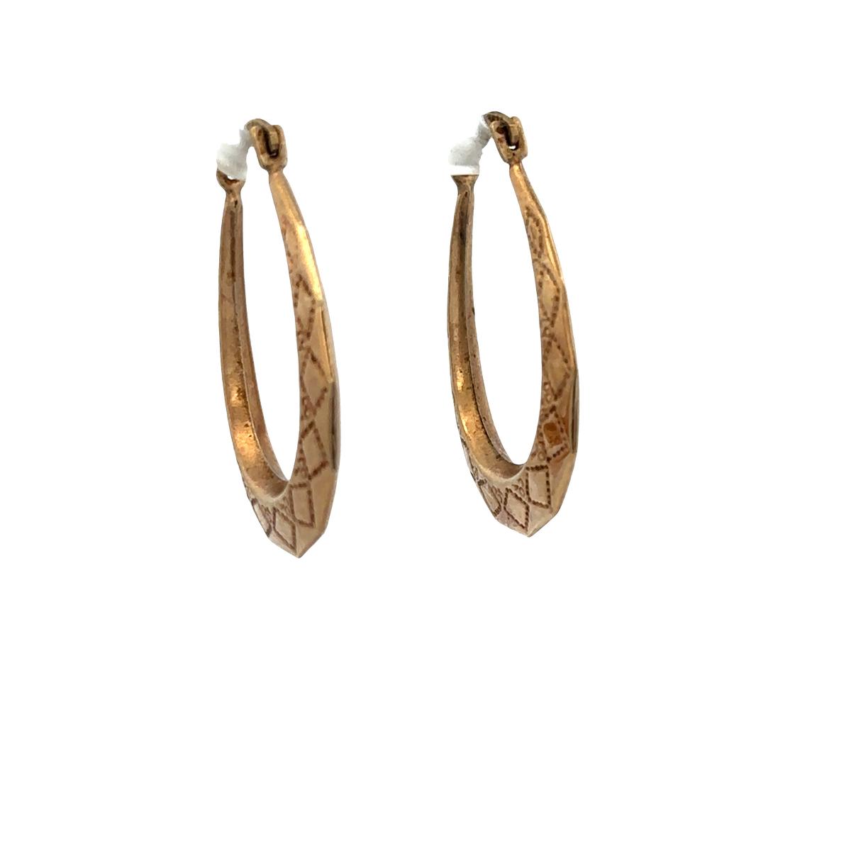 9ct yellow gold hoop earrings 1.3g (sh27737B)