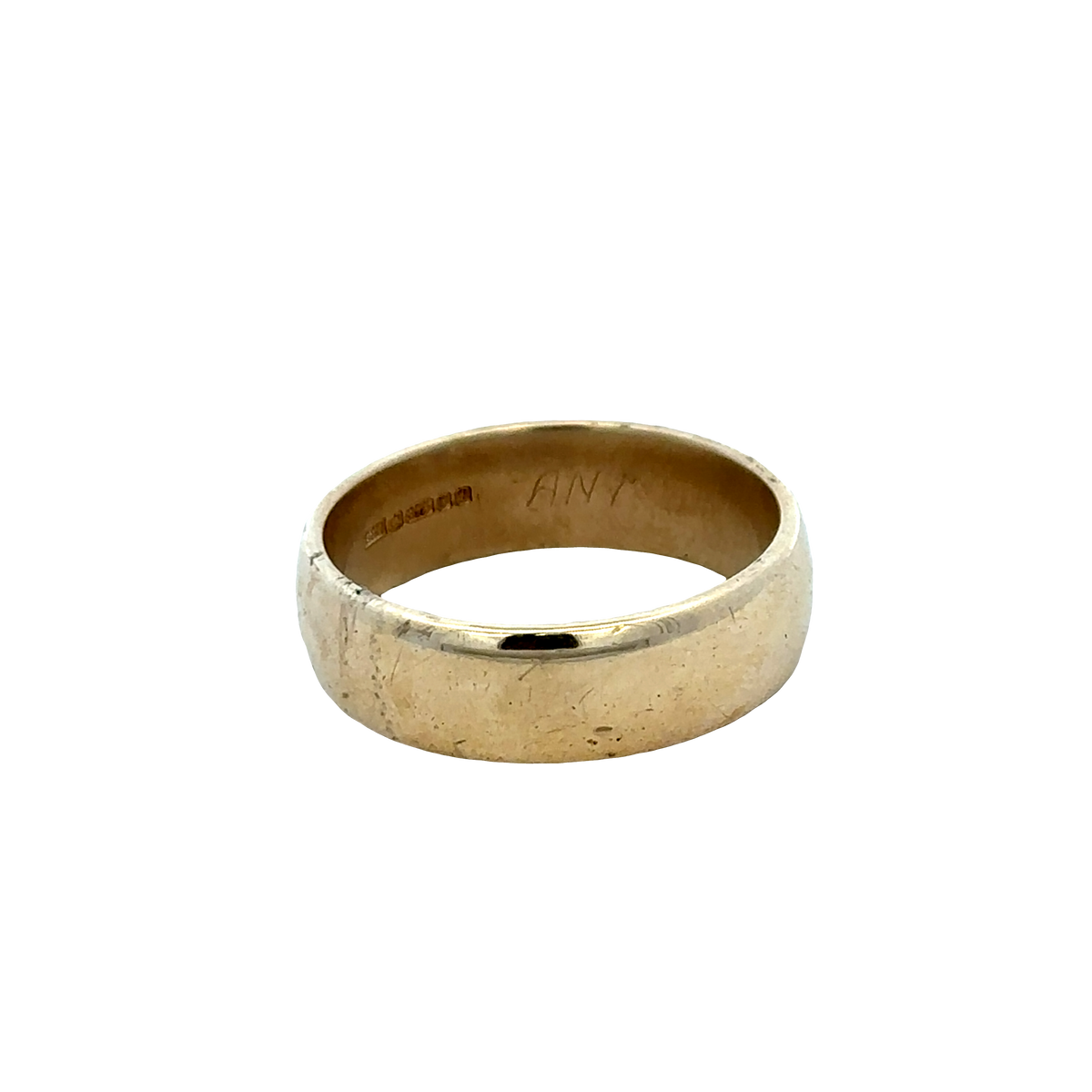 9ct yellow gold band ring size U (sh25800l)