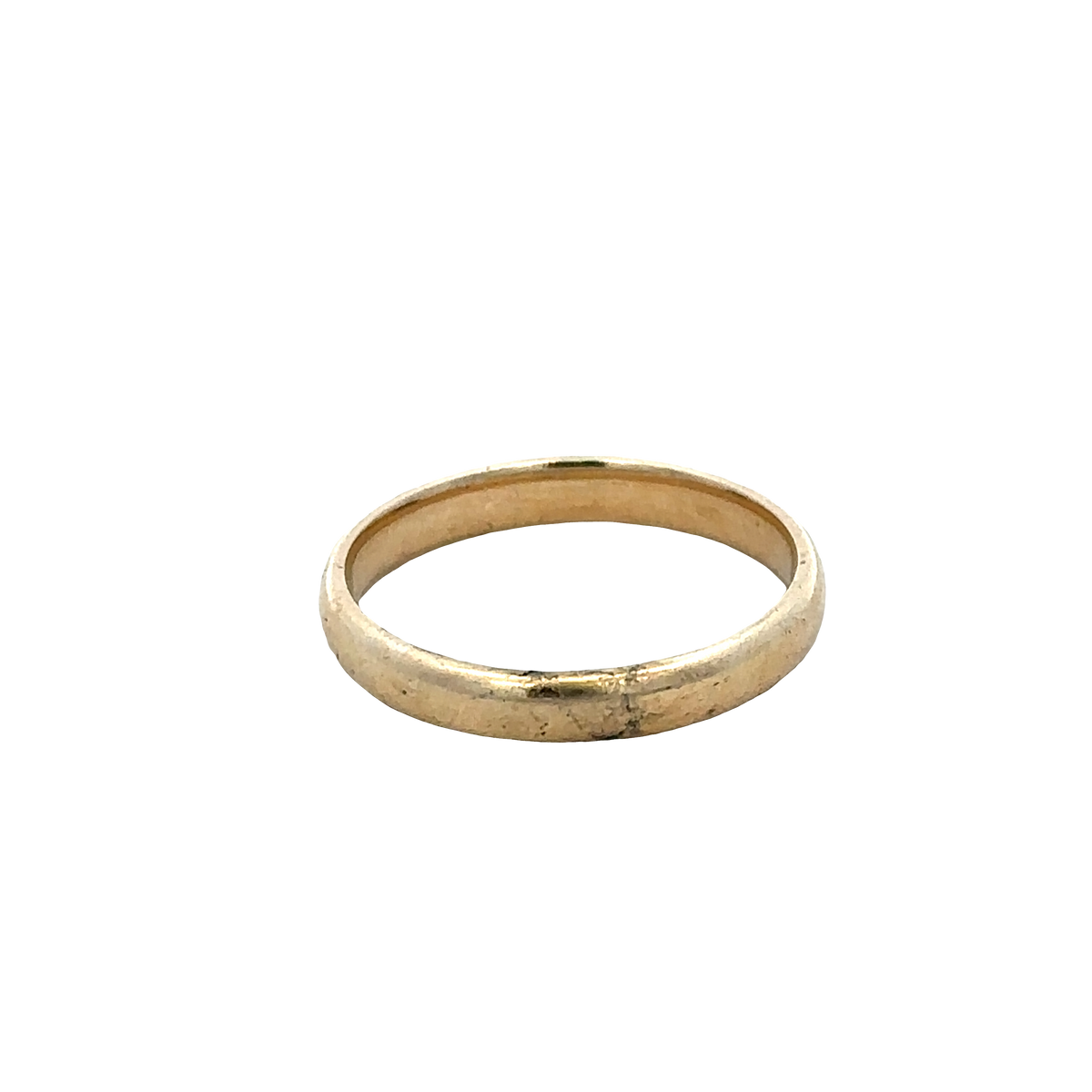 9ct yellow gold band ring size P (sh27455b)
