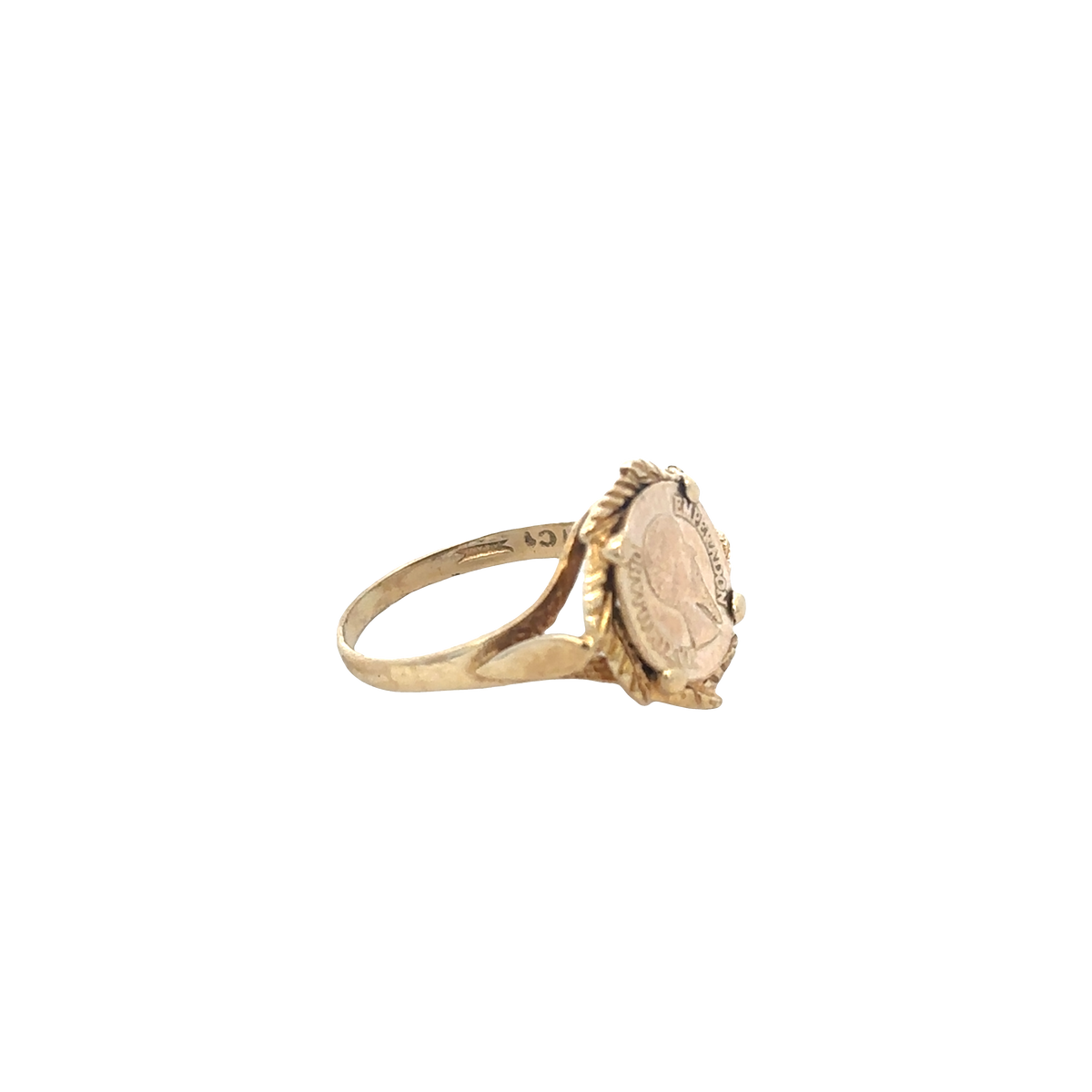 9ct yellow gold ring size J (sh27602b)