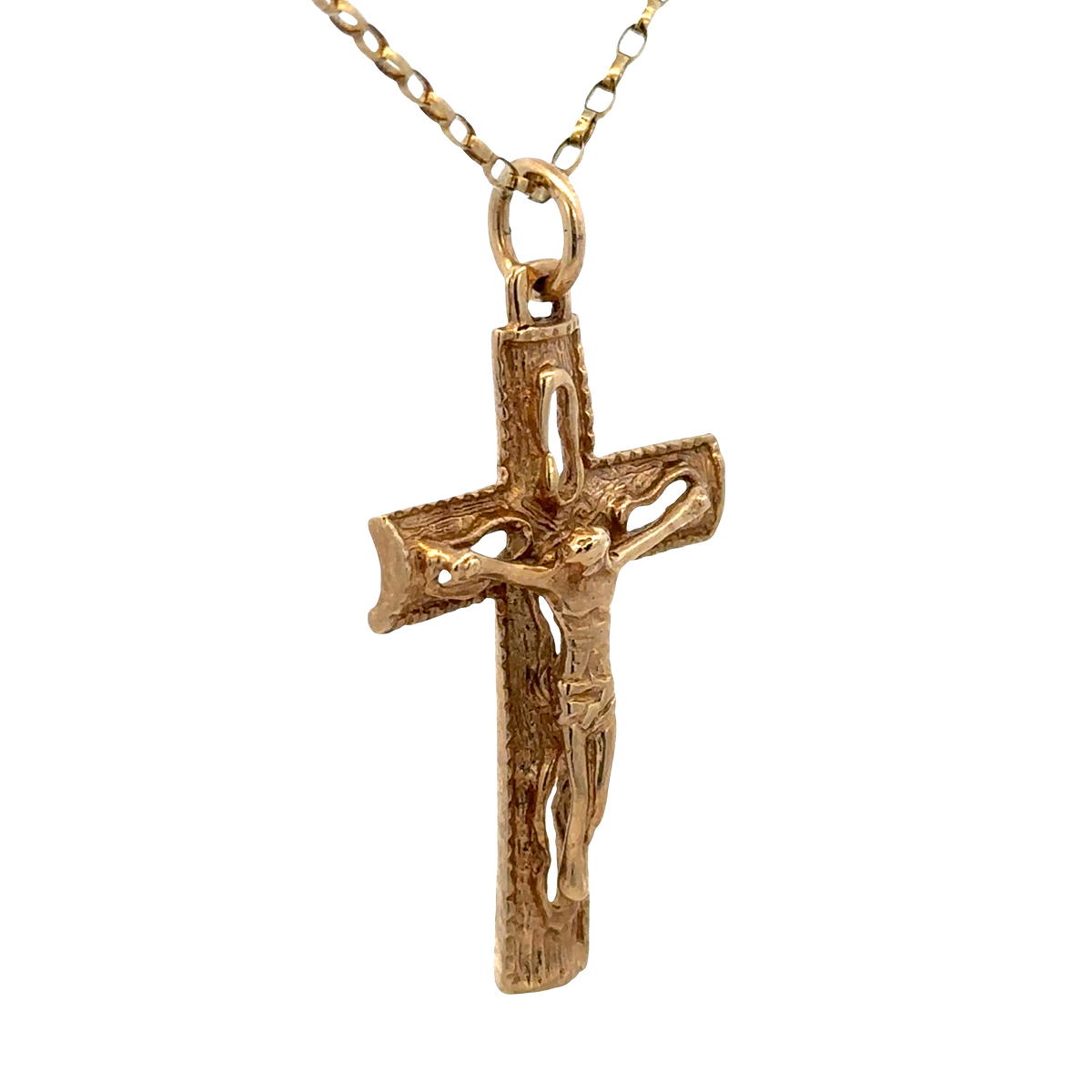 9ct yellow gold cross pendant 6g (sh27239b)