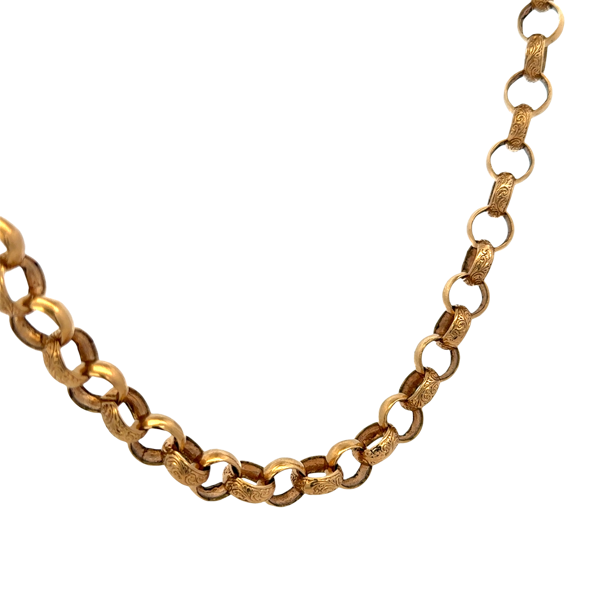 9ct yellow gold belcher chain 89.5g (sh25827l)