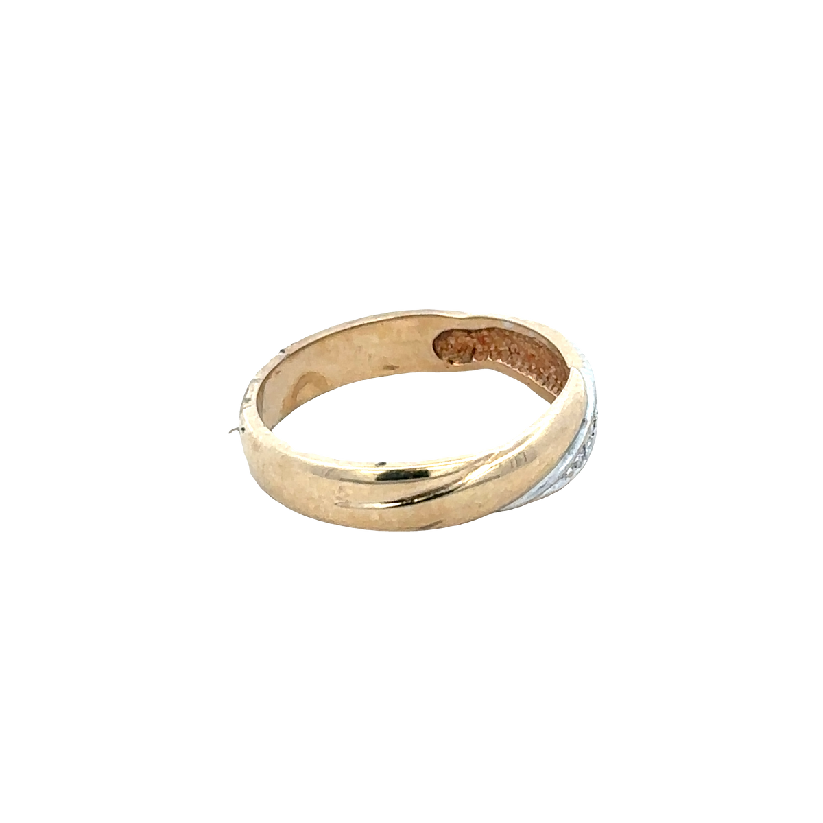 9ct yellow gold diamond ring size M (sh27666b)