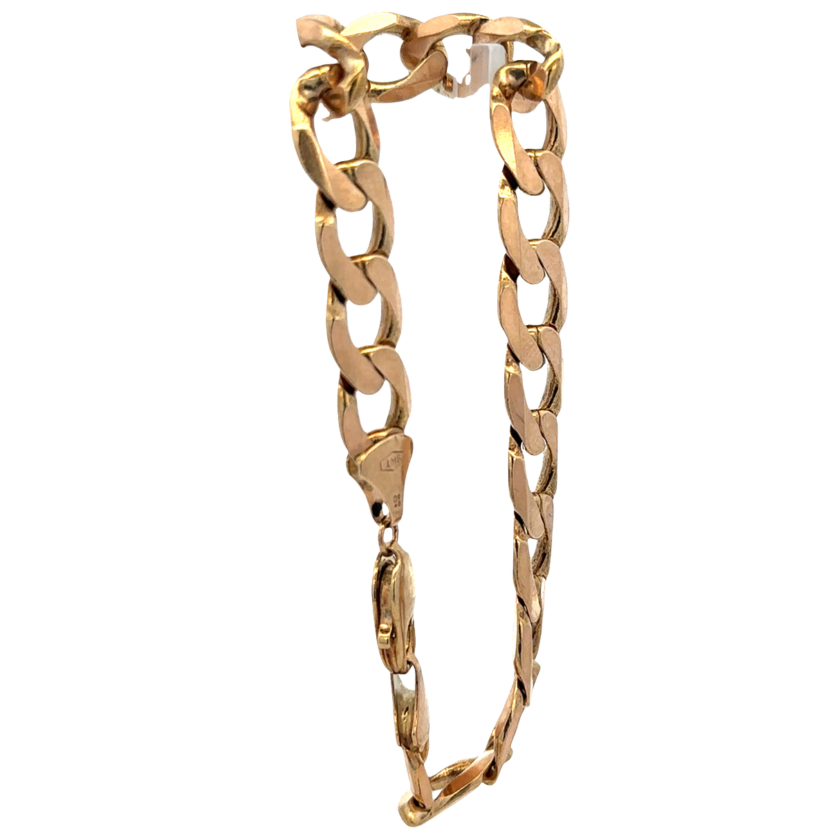 9ct yellow gold curb bracelet 32.9g (sh27357b)