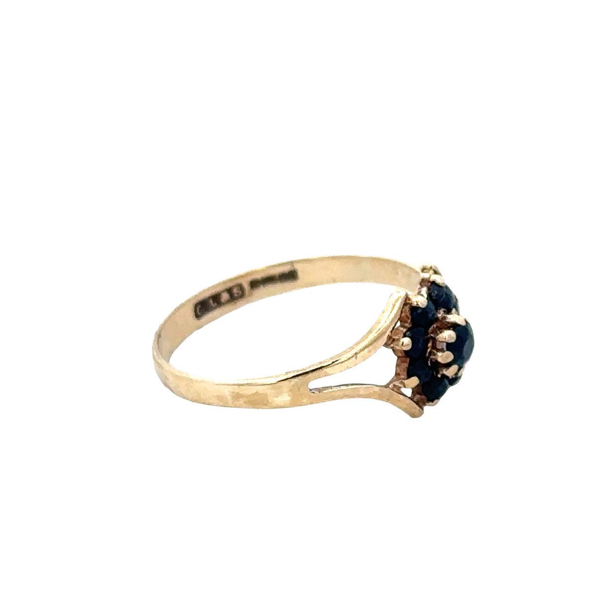 9ct yellow gold ring size P (sh27623b)