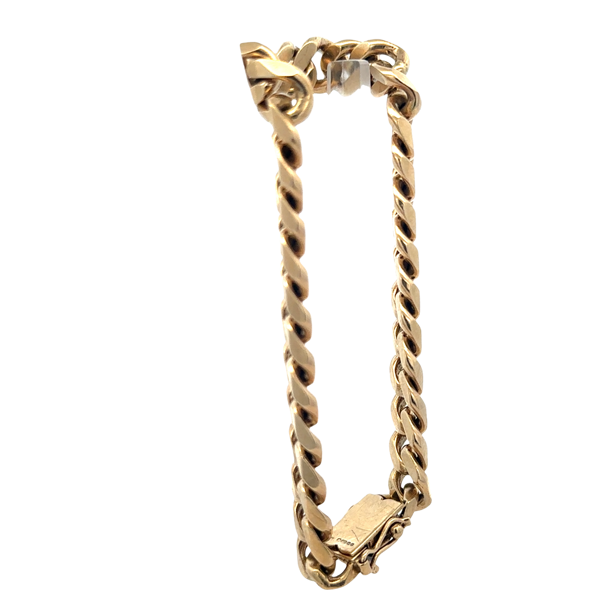 9ct yellow gold curb bracelet 40.7g (sh25872l)