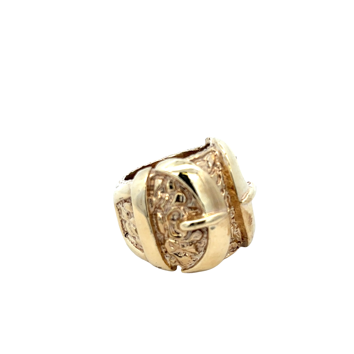 9ct yellow gold buckle ring sh27931b