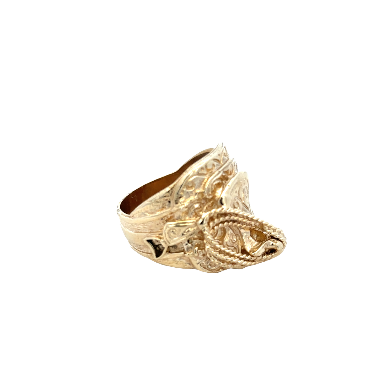 9ct yellow gold saddle ring sh27933b