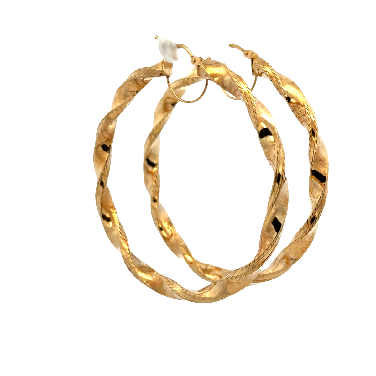 9ct yellow gold hoop earrings 4.5g (sh27748b)