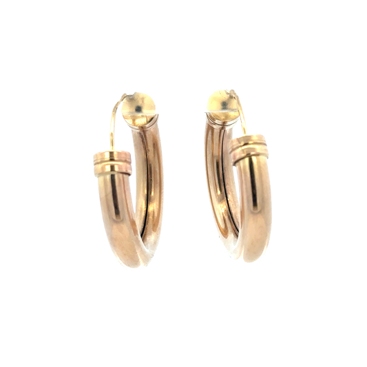 9ct yellow gold hoop earrings 4.7g (sh27802b)