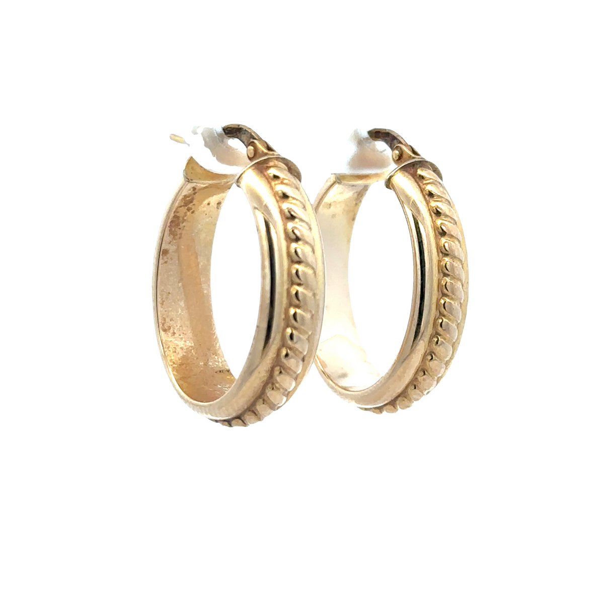 9ct yellow gold hoop earrings 2.2g (sh25711l)