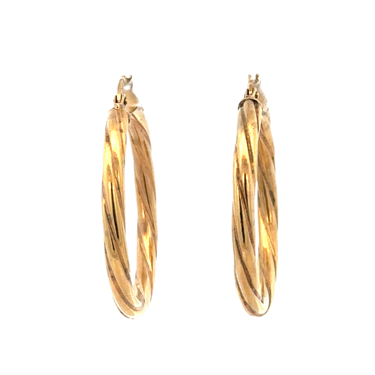 9ct yellow gold hoop earrings 1.7g (sh25780l)