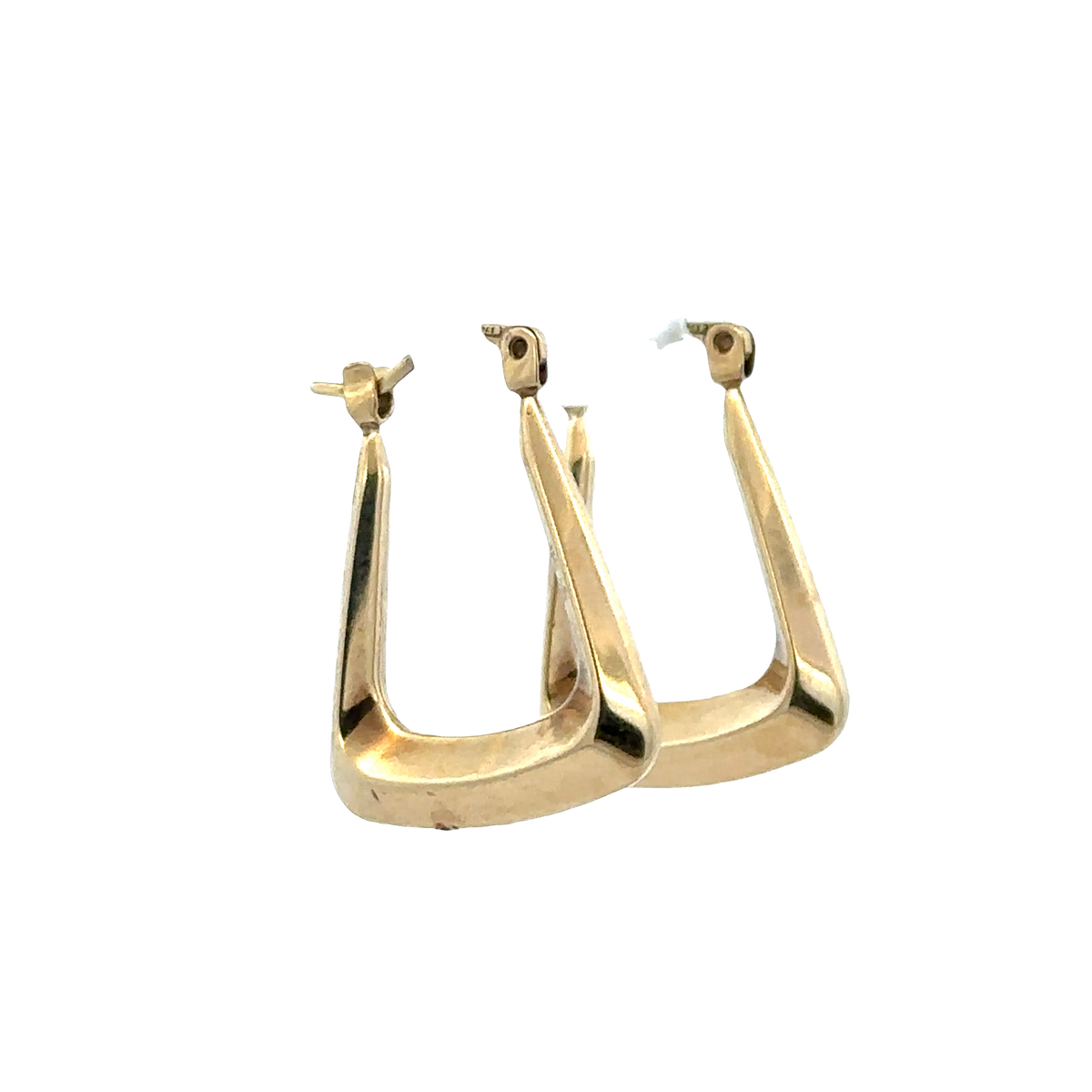 9ct yellow gold hoop earrings 1.3g (sh27277b)
