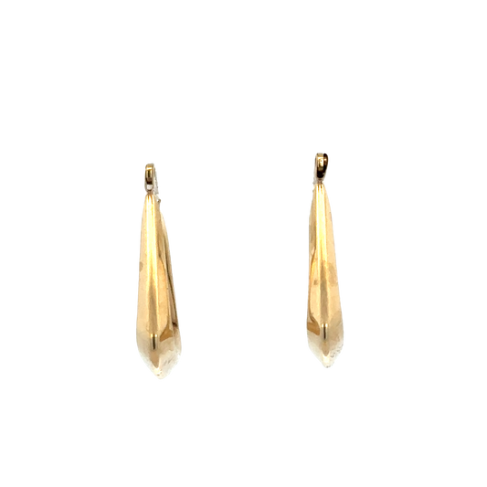 9ct yellow gold hoop earrings 1.3g (sh27277b)