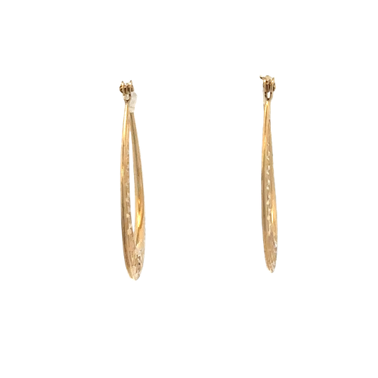 9ct yellow gold hoop earrings 1g (sh25522l)
