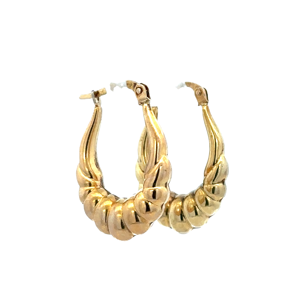 9ct yellow gold hoop earrings 1.8g (sh26821b)