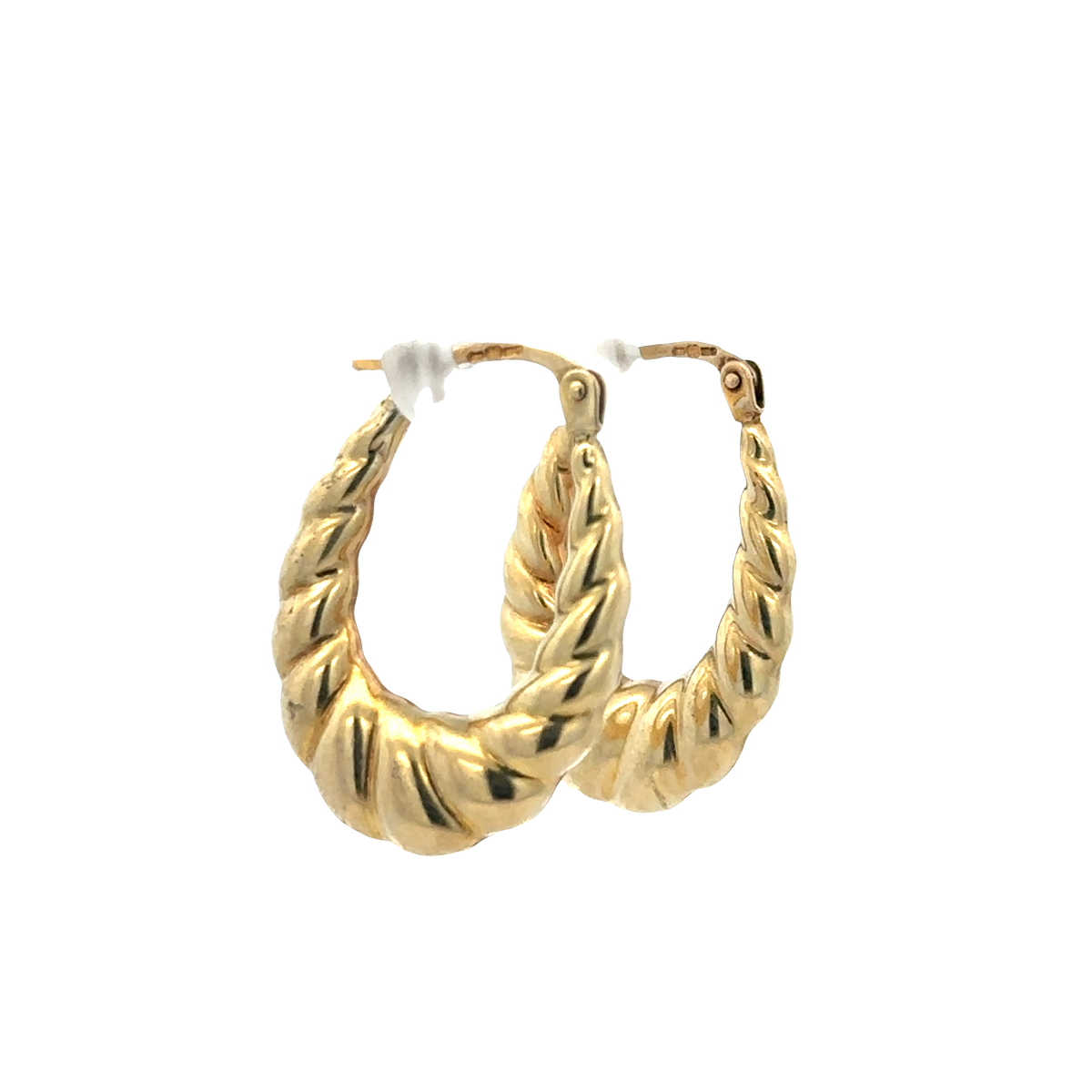 9ct yellow gold hoop earrings 2.1g (sh27523b)
