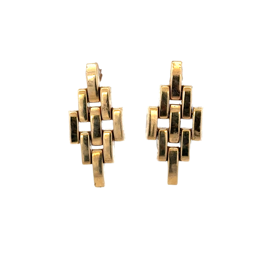 9ct yellow gold earrings 3.1g (sh27141b)