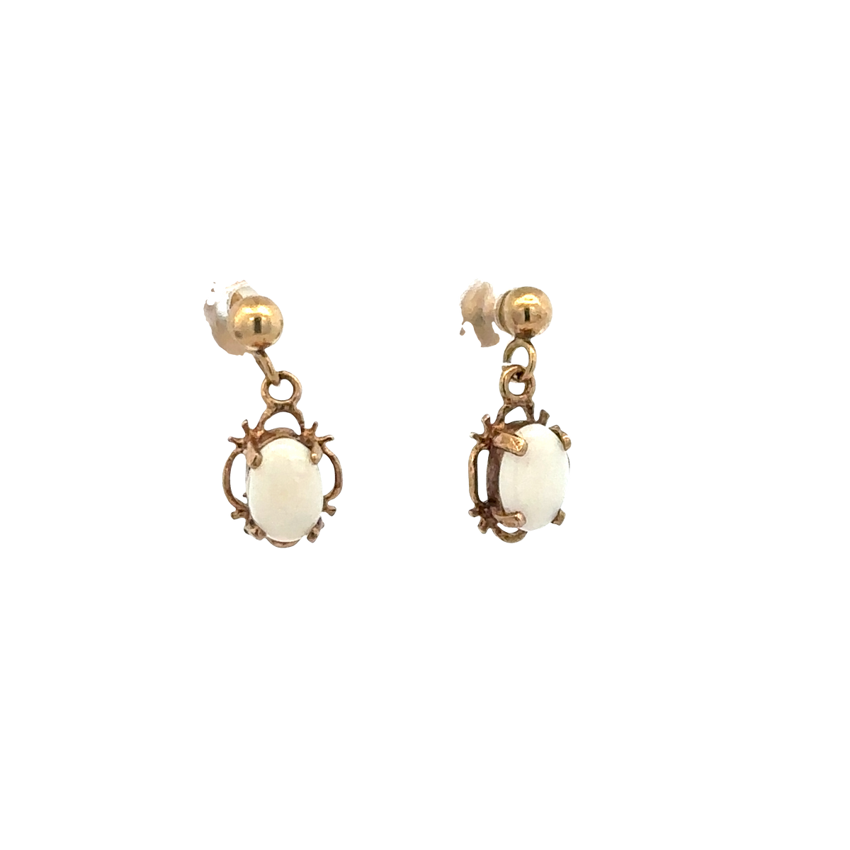 9ct yellow gold opal earrings 0.8g (sh25092l)