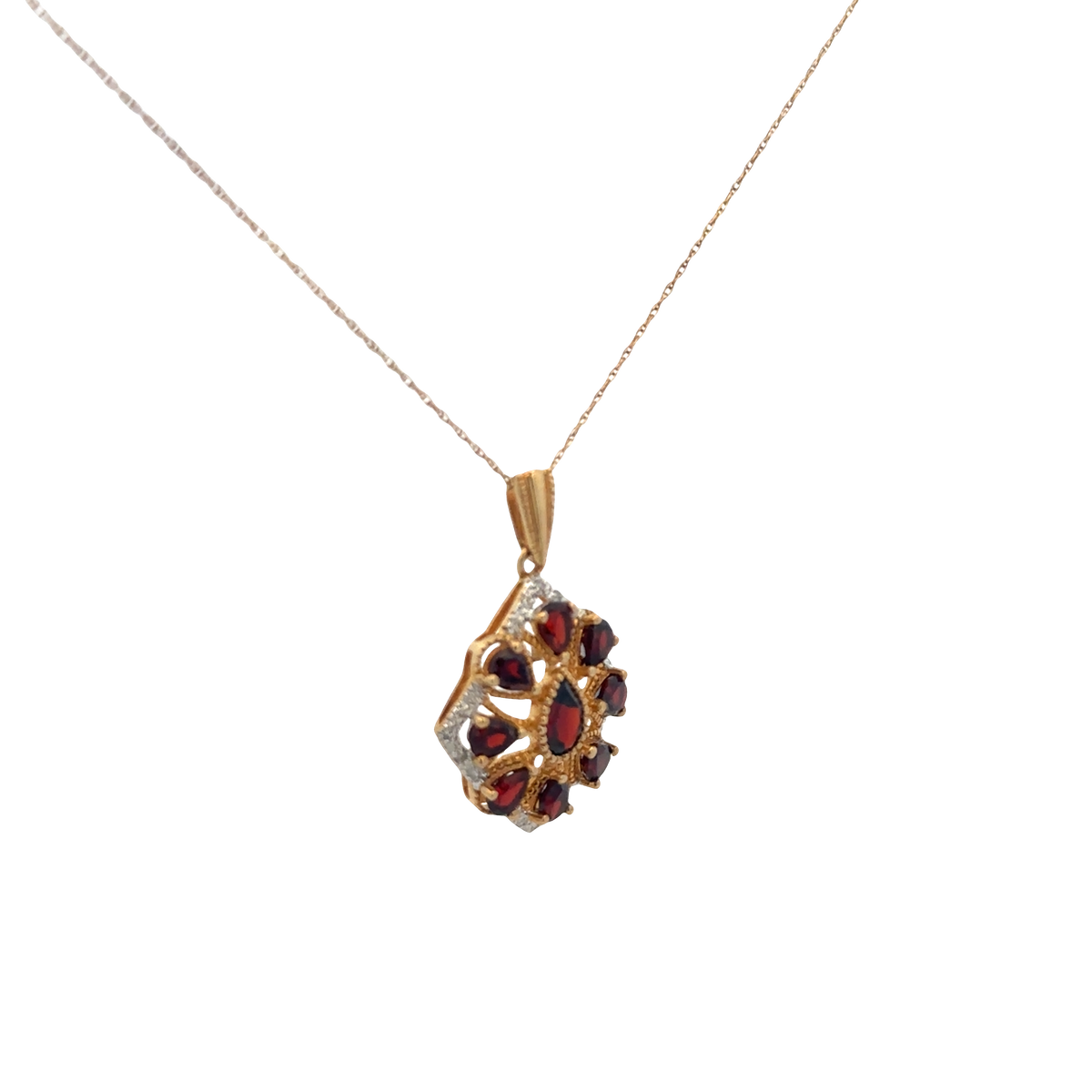 9ct yellow gold chain and pendant 3.2g (sh26813b)