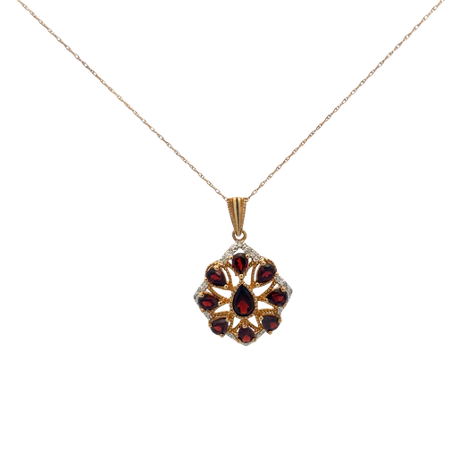 9ct yellow gold chain and pendant 3.2g (sh26813b)