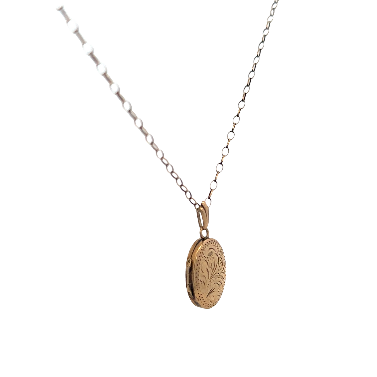 9ct yellow gold chain and locket 3.7g (sh26988b)