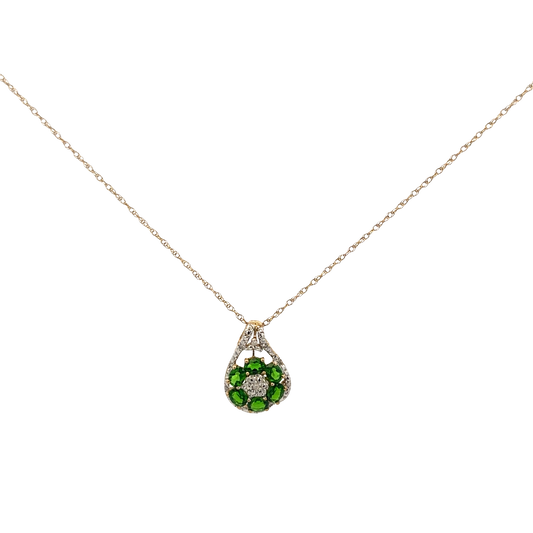 9ct yellow gold chain and diamond pendant 2.4g (sh26810b)