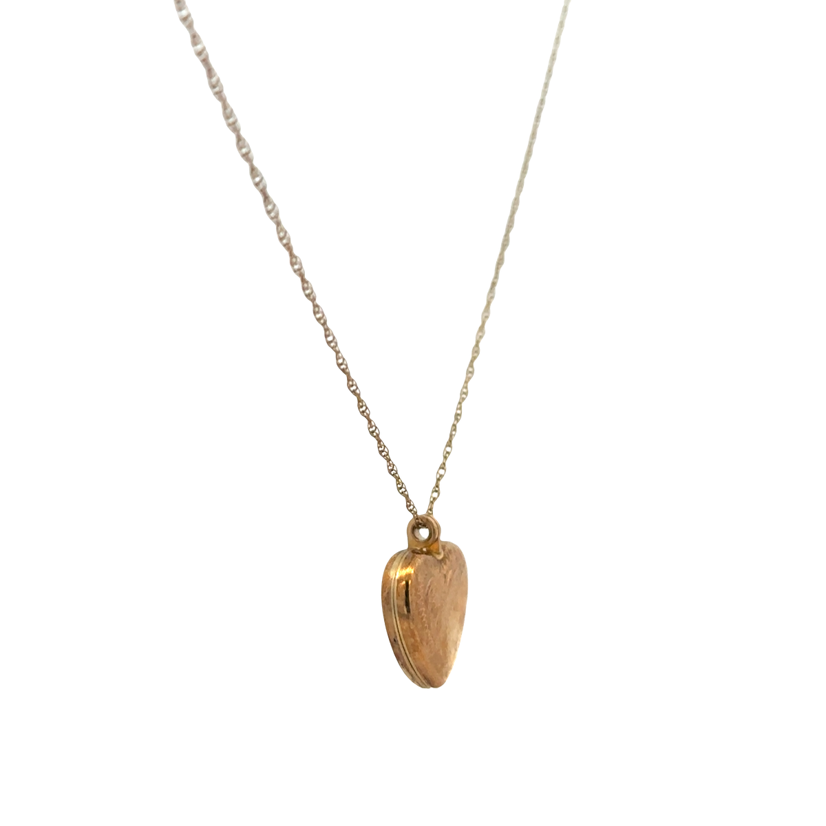 9ct yellow gold chain and locket pendant 1.8g (sh900090b)