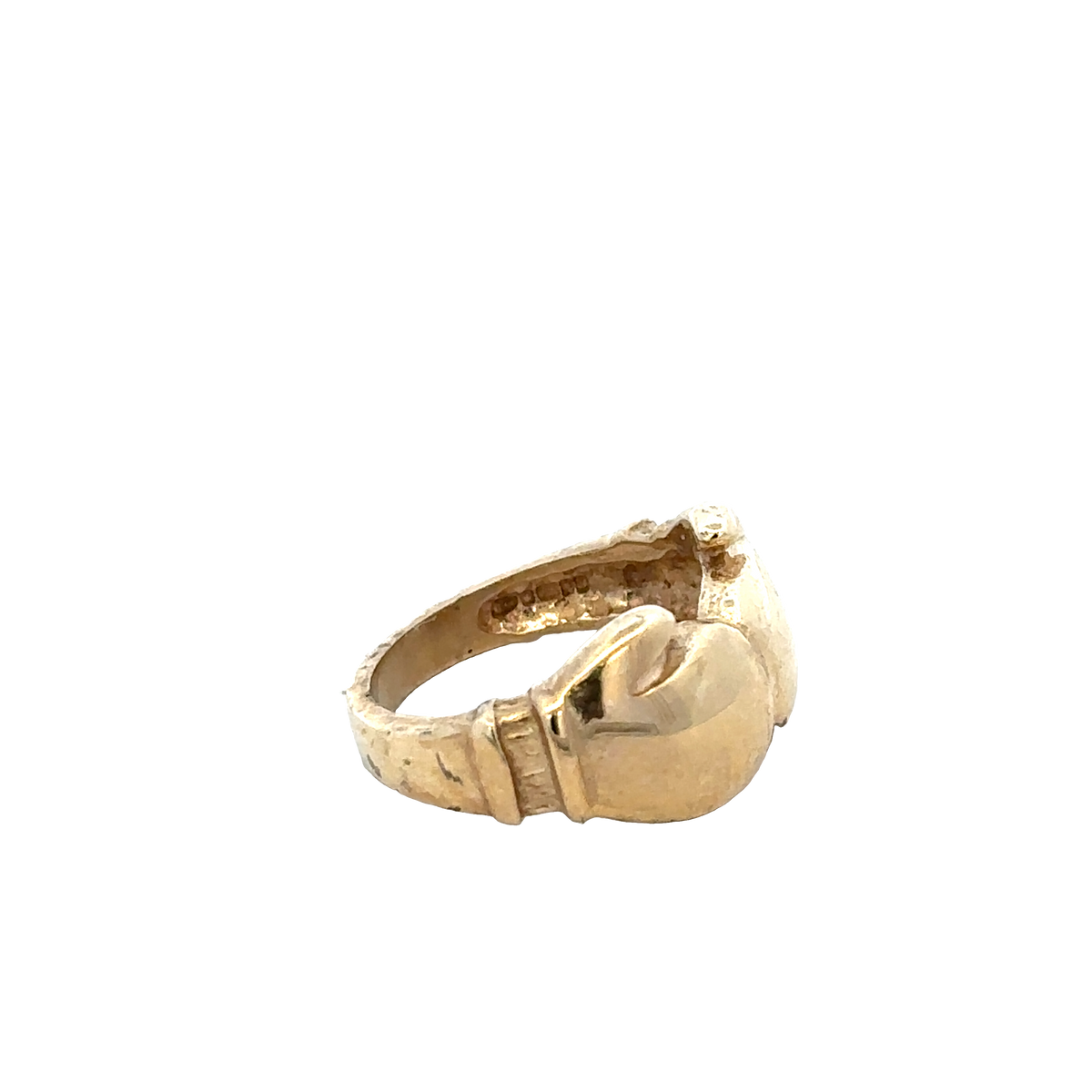 9ct yellow gold boxing glove ring size D1/2 (sh27616b)