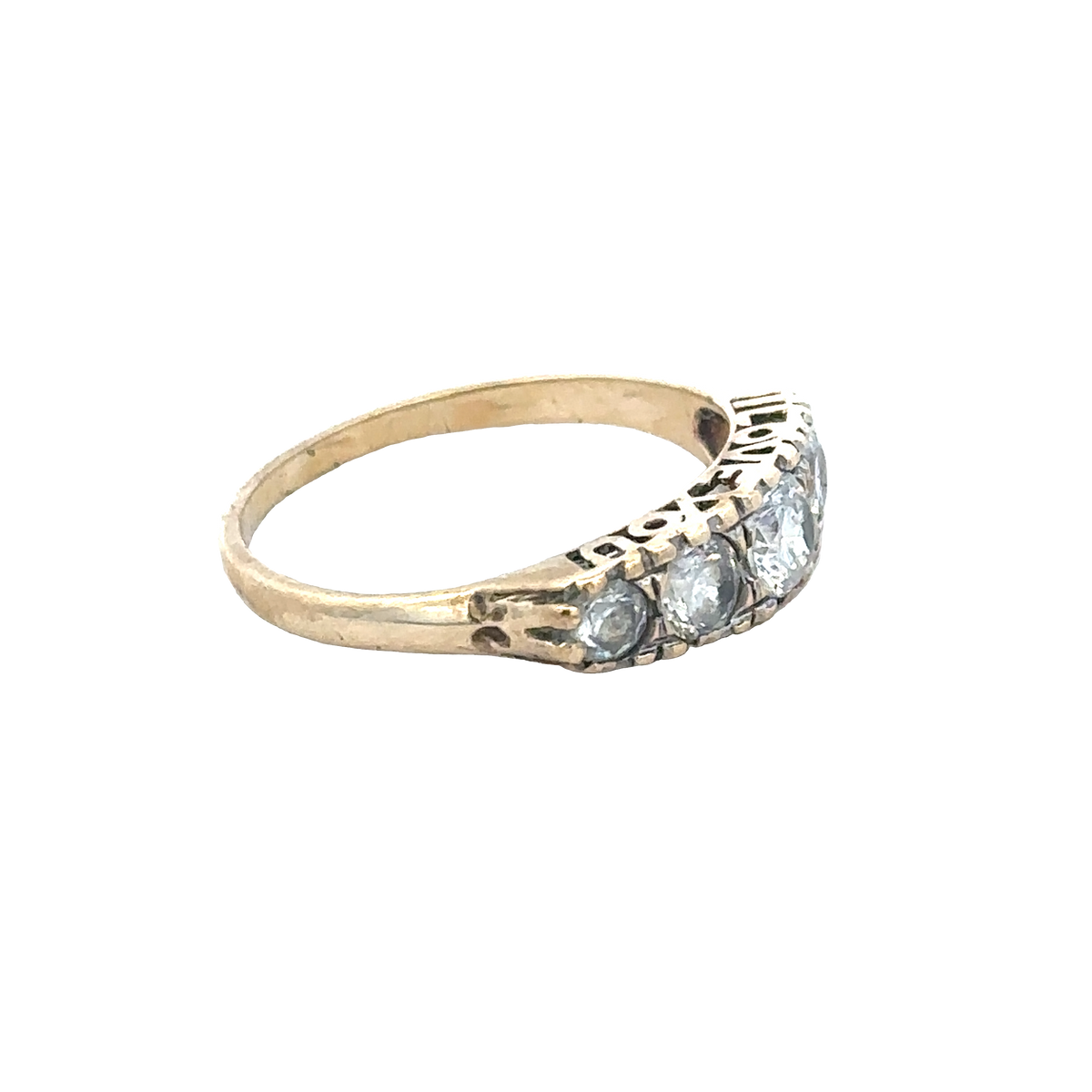 9ct yellow gold ring size S (sh27959b)