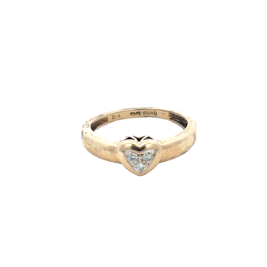 9ct yellow gold diamond ring size J1/2 (sh24280l)