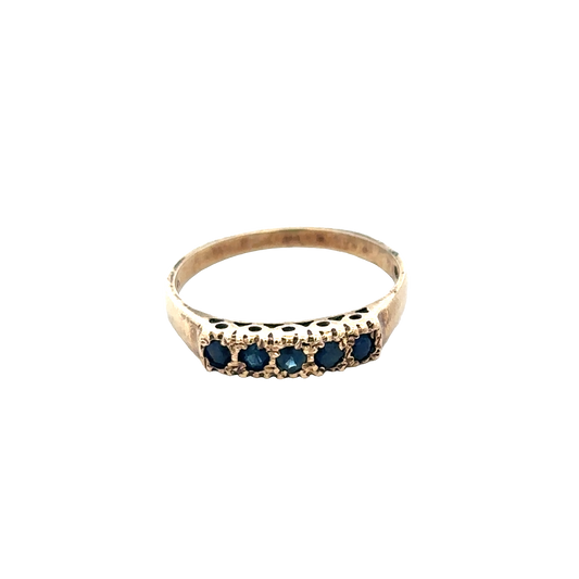 9ct yellow gold ring size Q (sh27690b)