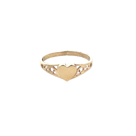 9ct yellow gold ring size H1/2 (sh27857b)