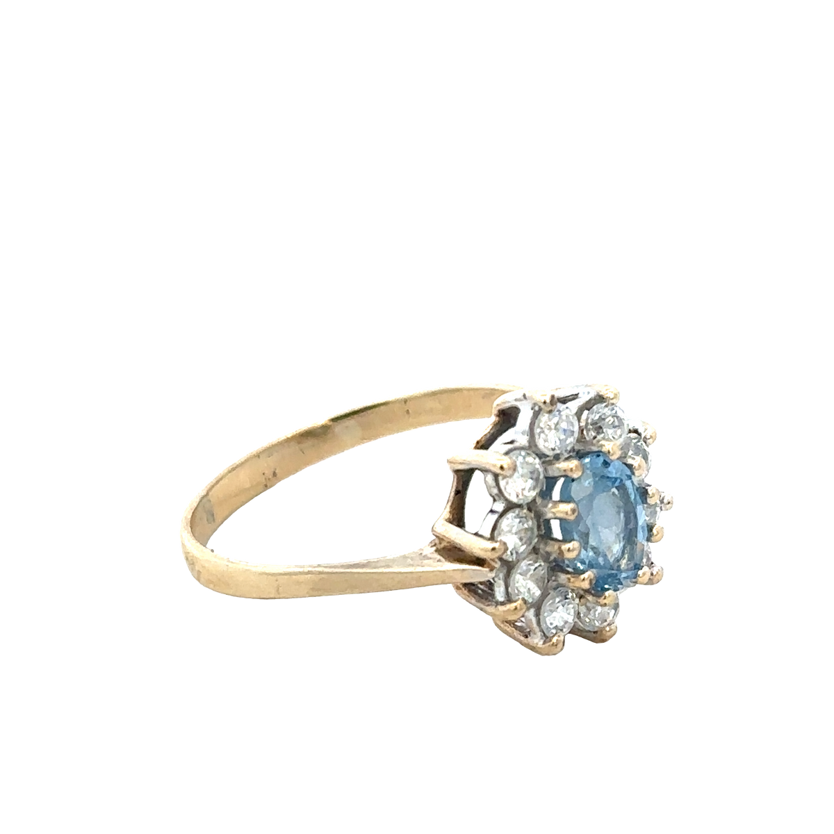 9ct yellow gold ring size T (sh27945b)