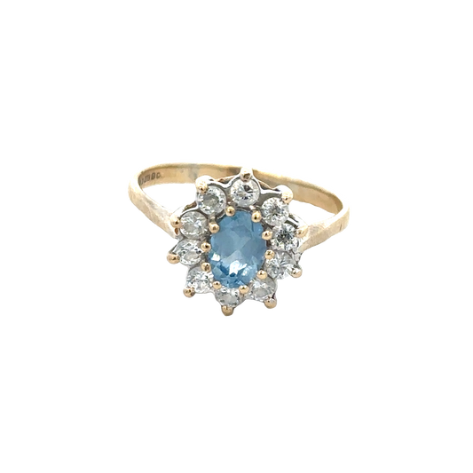 9ct yellow gold ring size T (sh27945b)