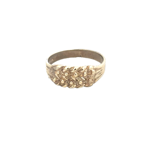 9ct yellow gold keeper ring size E1/2 (sh27937b)
