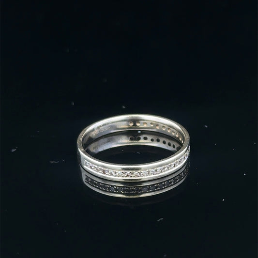 9ct white gold diamond ring size N (sh25871l)