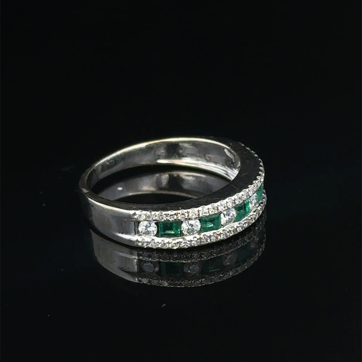 9ct white gold ring size L (sh27905b)