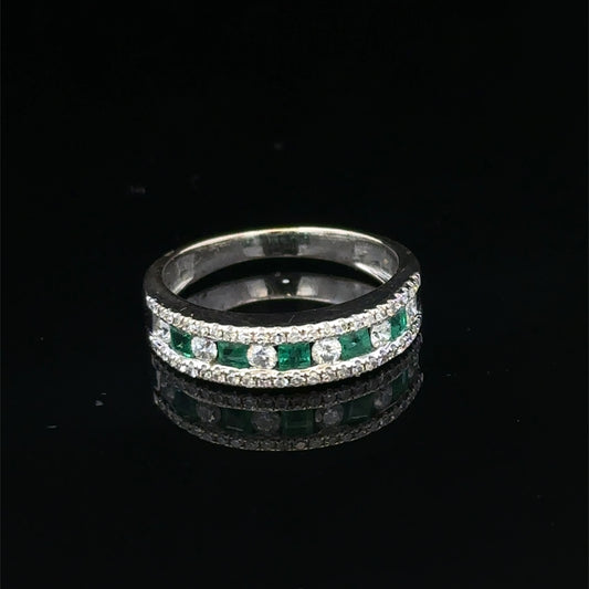 9ct white gold ring size L (sh27905b)
