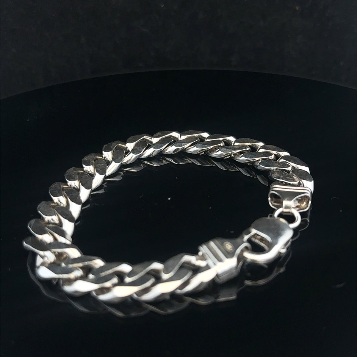 Silver curb bracelet 37.4g (sh27204b)