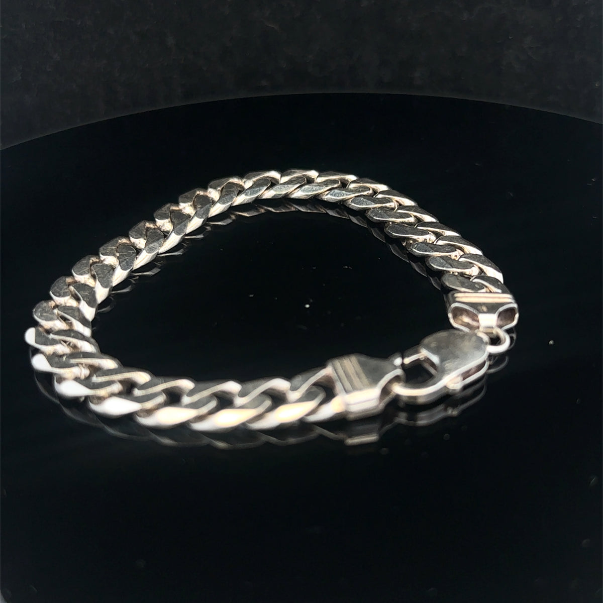 Silver curb bracelet 31.5g (sh25669l)